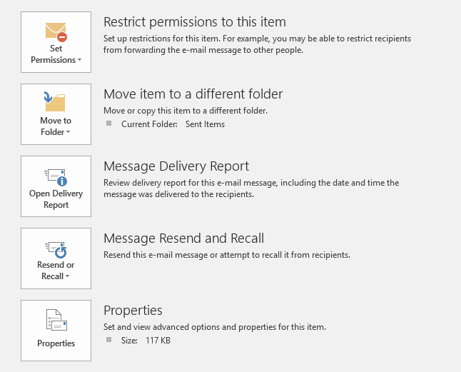 how do i retract a sent message in outlook